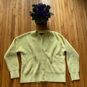 Banana Republic Chunky Ribbed Cardigan Sweater, “Yellow Confetti” Knit